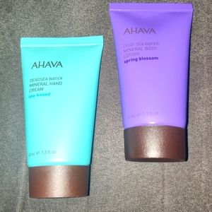 AHAVA travel body cream and hand lotion